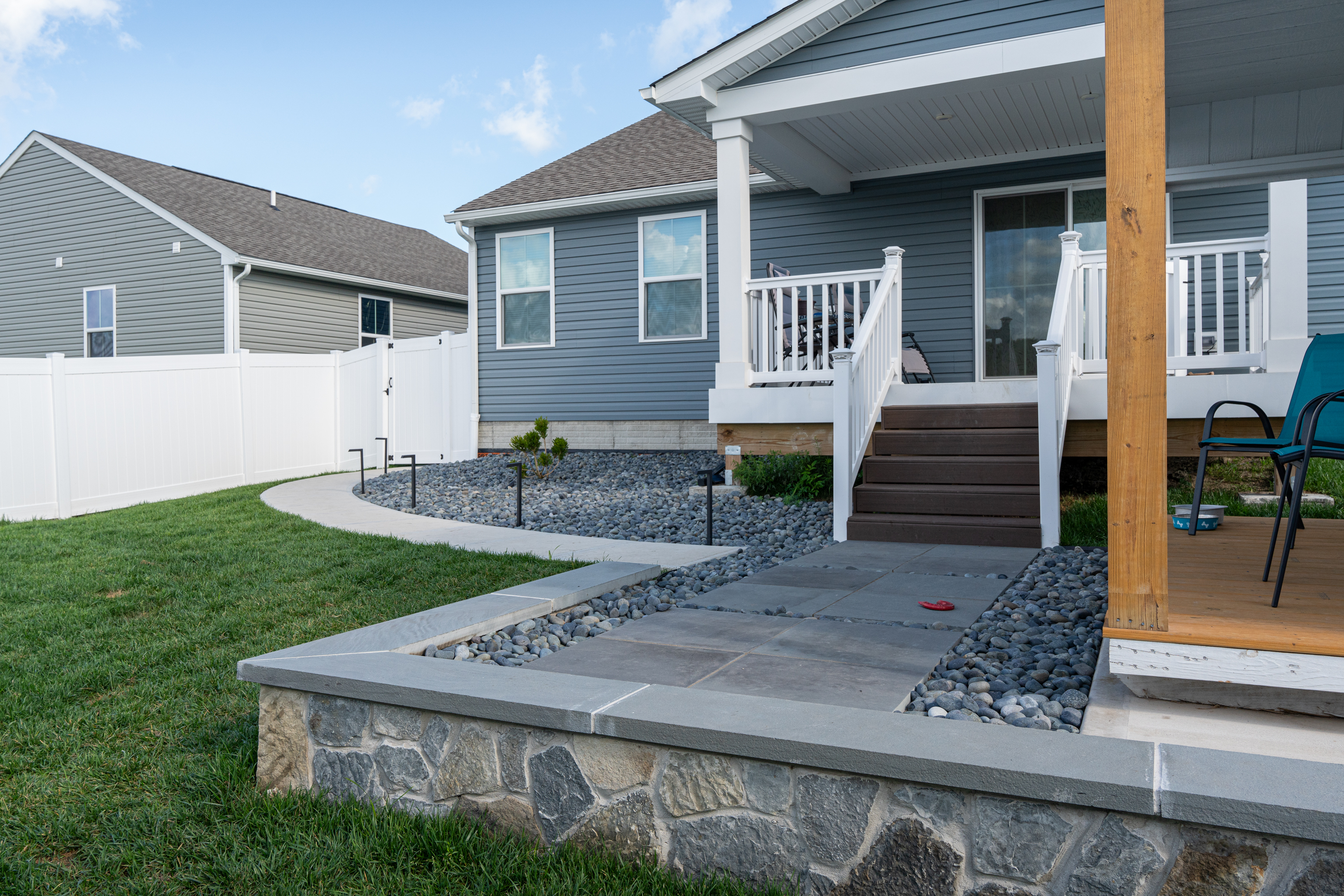 Completed outdoor living space, Padre Pio Residence