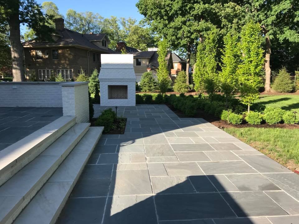 Moreno Landscaping team working on a project in Northeast Ohio